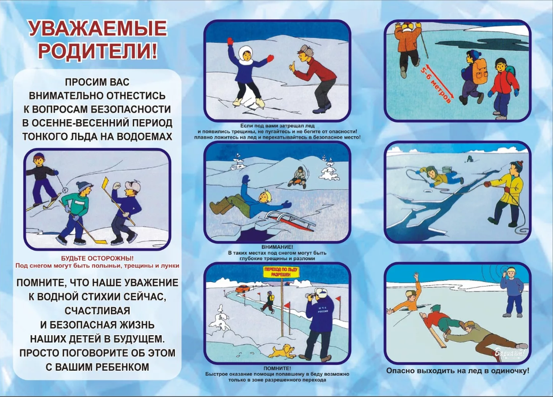 ПАМЯТКА О ЗАПРЕТЕ ВЫХОДА НА ЛЁД.